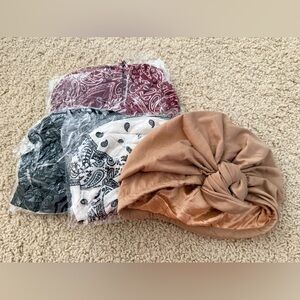 Stylish Hair Bonnets, Set of 4